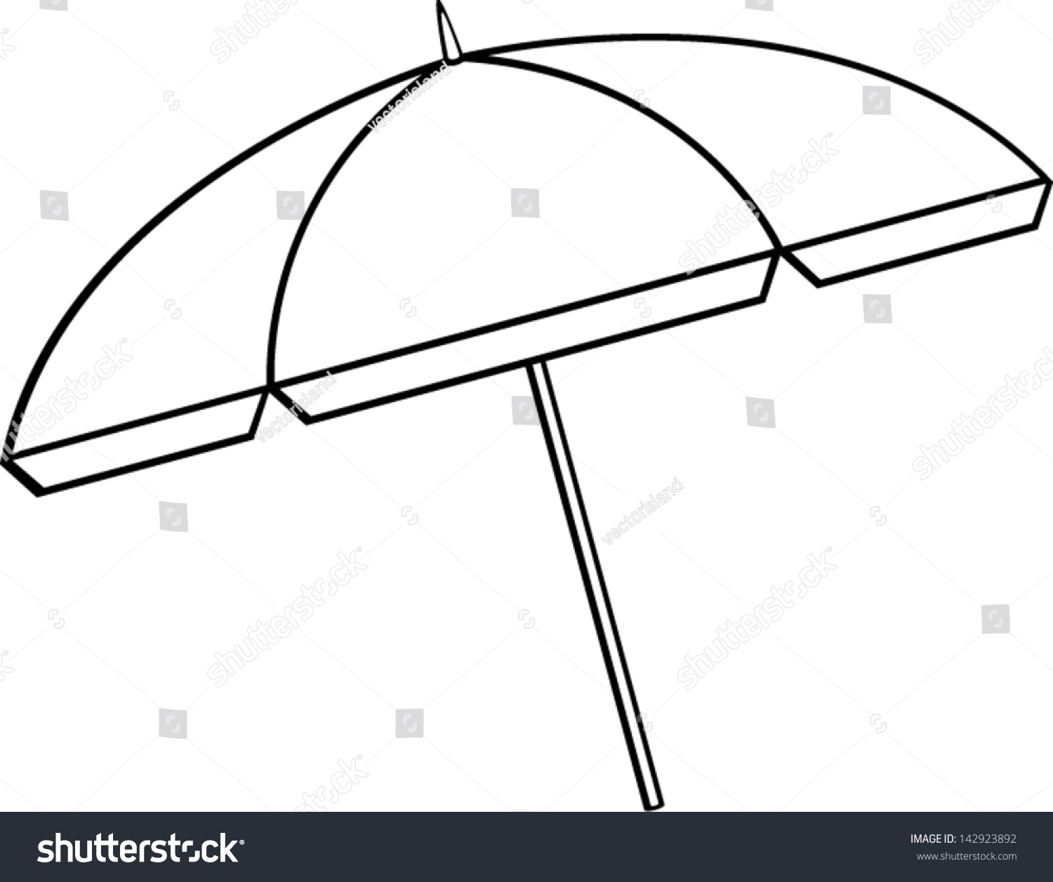 Пляжный зонтик раскраска