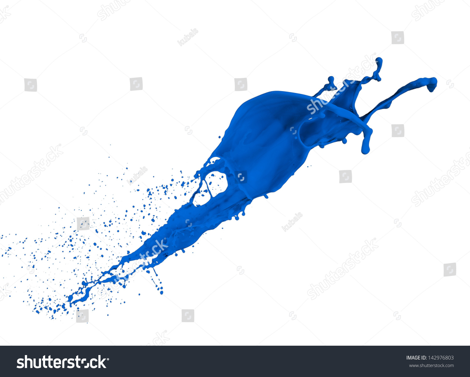 Blue Paint Splash Isolated On White Stock Photo 142976803 | Shutterstock