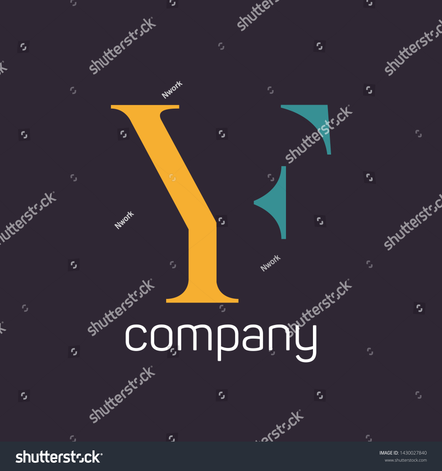 Yf Logo Design Monogram Logo Letters Stock Vector (royalty Free 