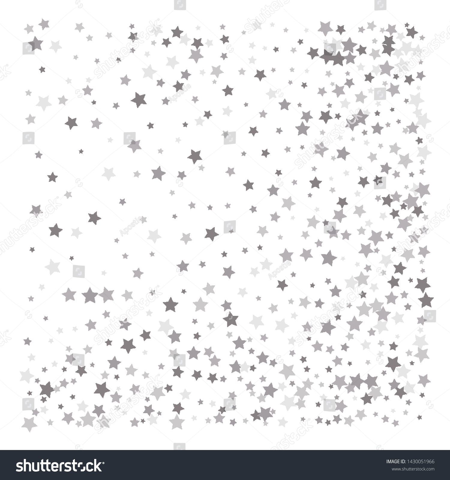 Silver Glitter Falling Stars Silver Sparkle Stock Vector Royalty Free