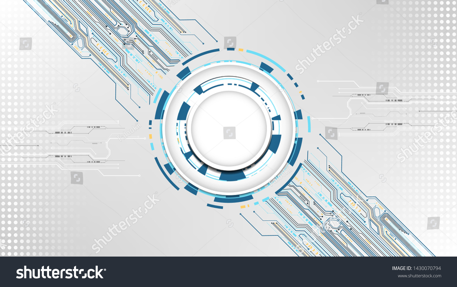 Technology Abstract Touching System Background Template Stock Vector ...