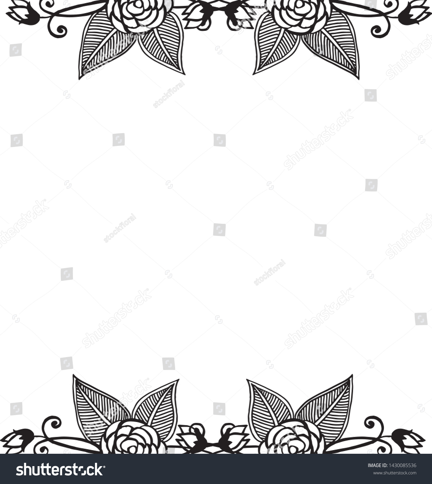 Vector Illustration Various Flower Frame Decoration Stock Vector ...