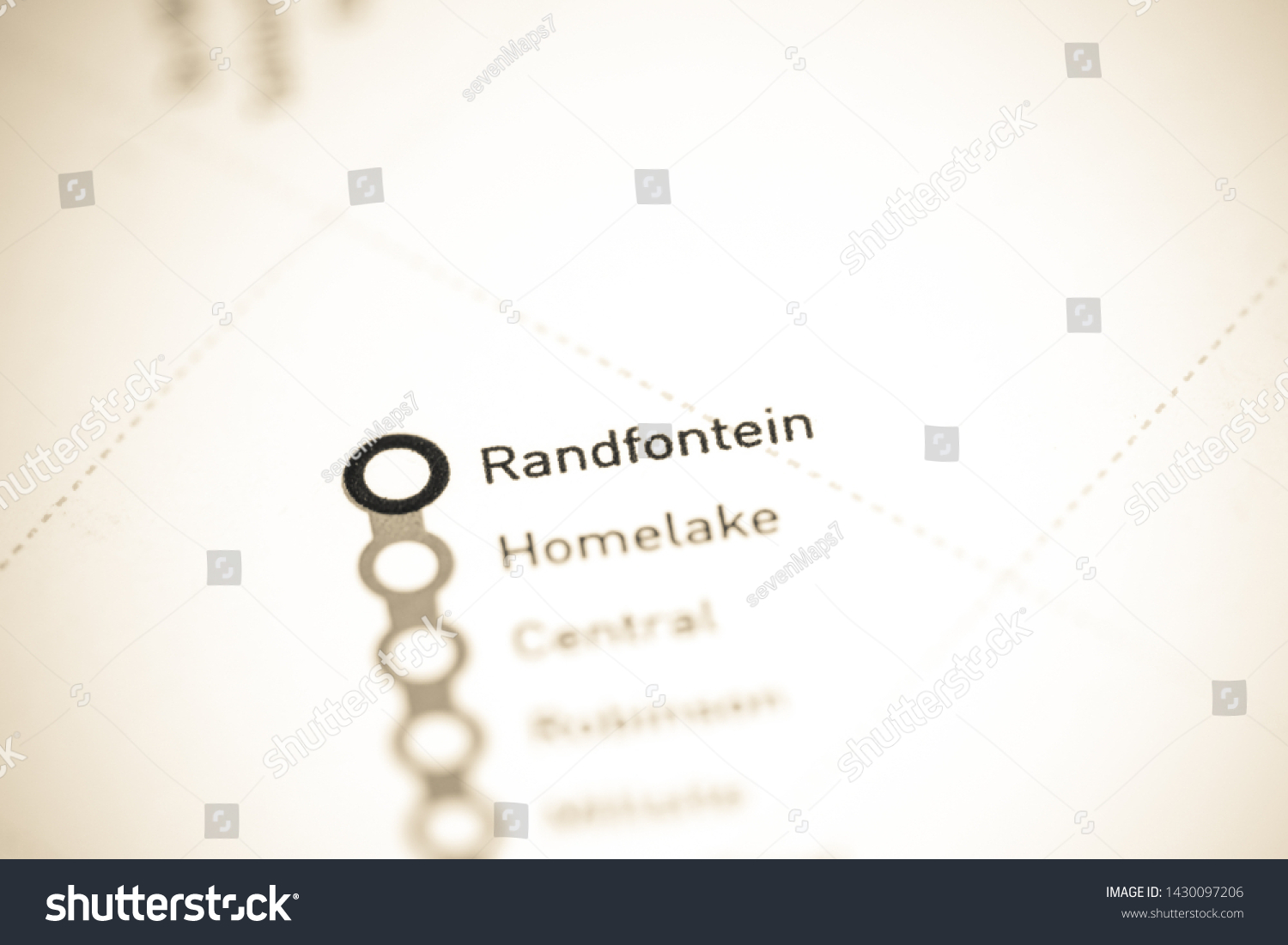 Randfontein Station Johannesburg Metro Map Stock Photo 1430097206