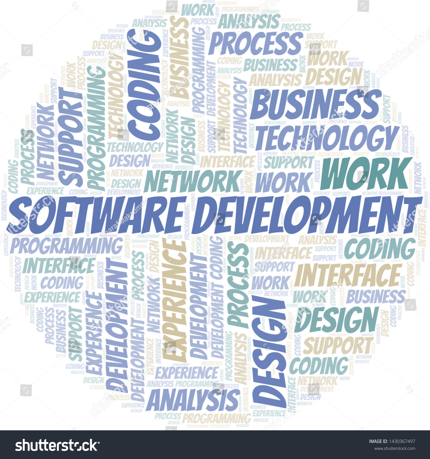 Software Development Word Cloud Wordcloud Made Stock Vector (Royalty ...