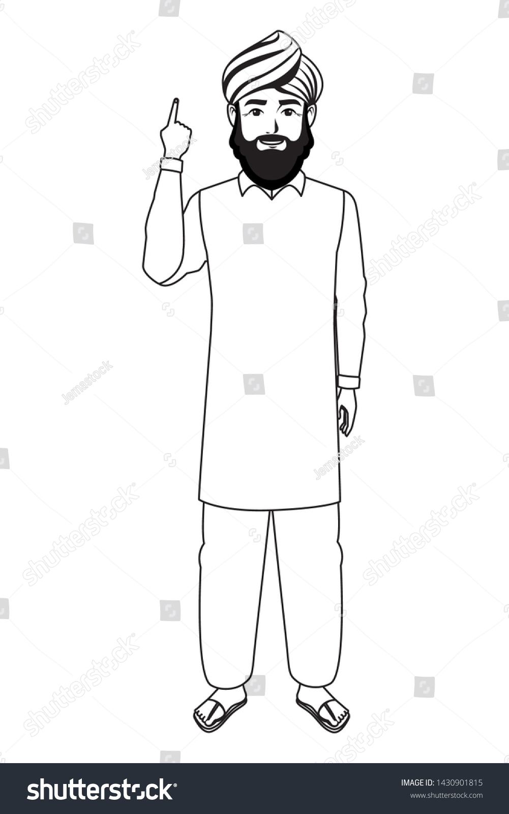 indian people clothes clipart black