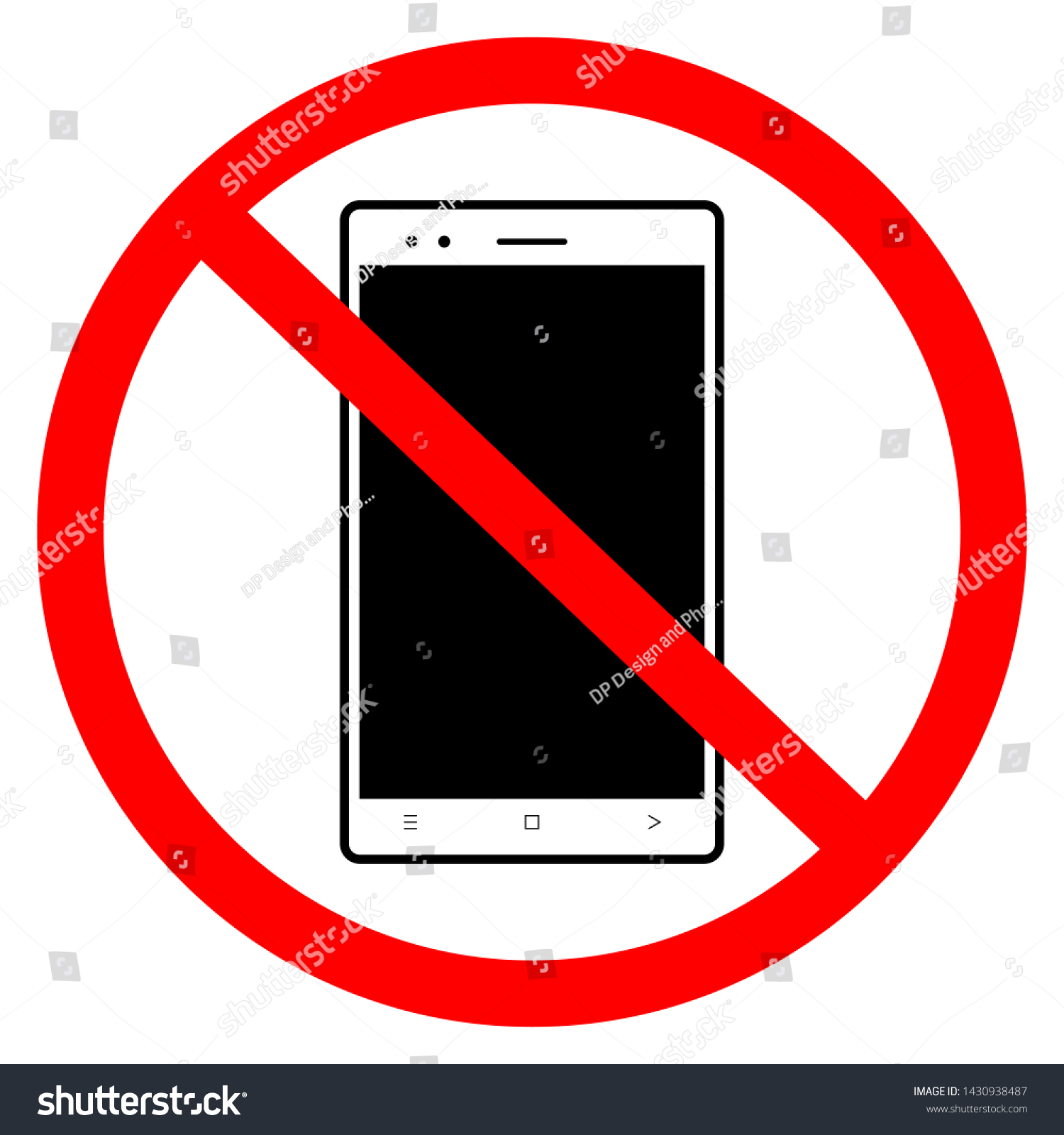 Safety Sign No Mobile Phones Symbol Stock Vector (Royalty Free ...