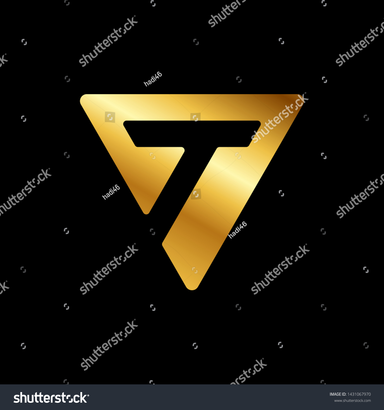 Simple Triangle Typography Tv Vector Logo Stock Vector (royalty Free 