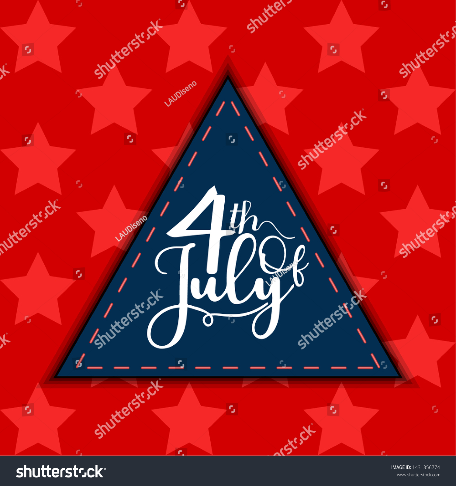 Happy Independence Day Graphic Design 4th Stock Vector Royalty Free