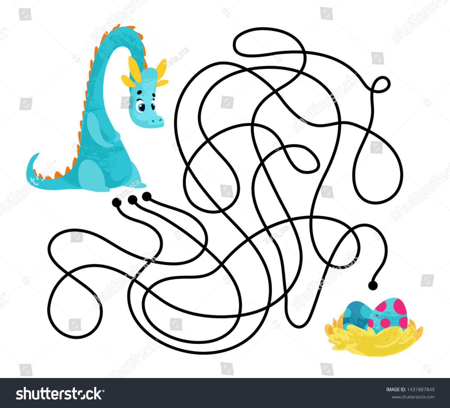 Vector Cartoon Dragon Eggs Childrens Style Stock Vector (Royalty Free ...