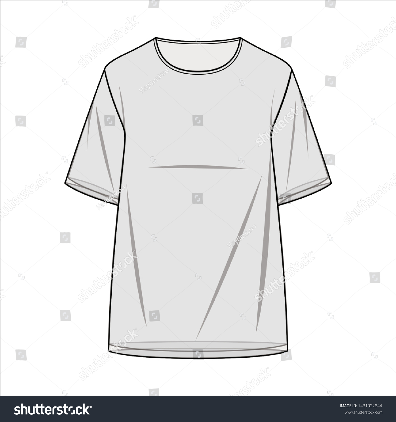 Sweater Top Fashion Flat Sketche Stock Vector (Royalty Free) 1431922844 ...