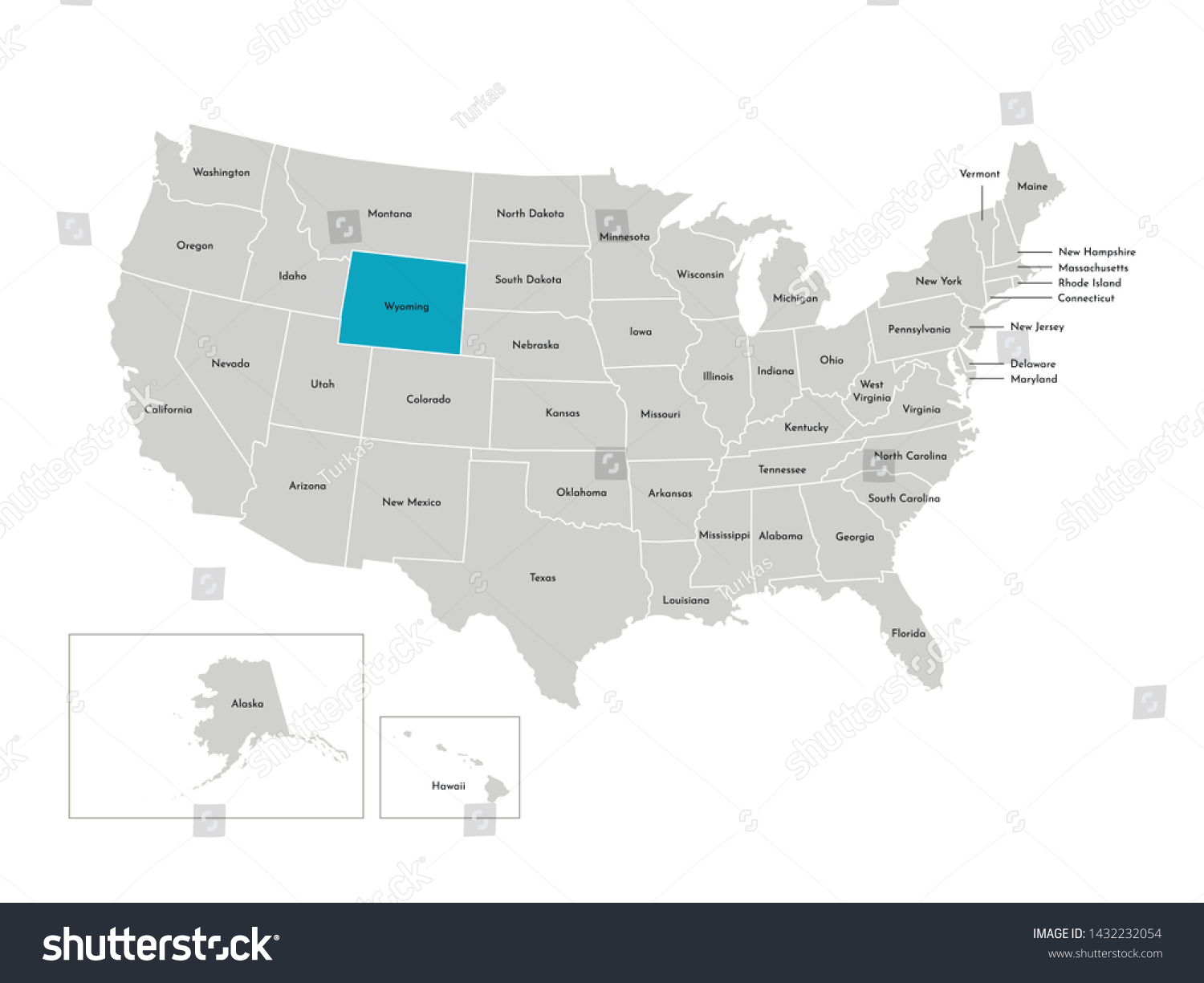 Vector Isolated Illustration Simplified Administrative Map Stock Vector ...