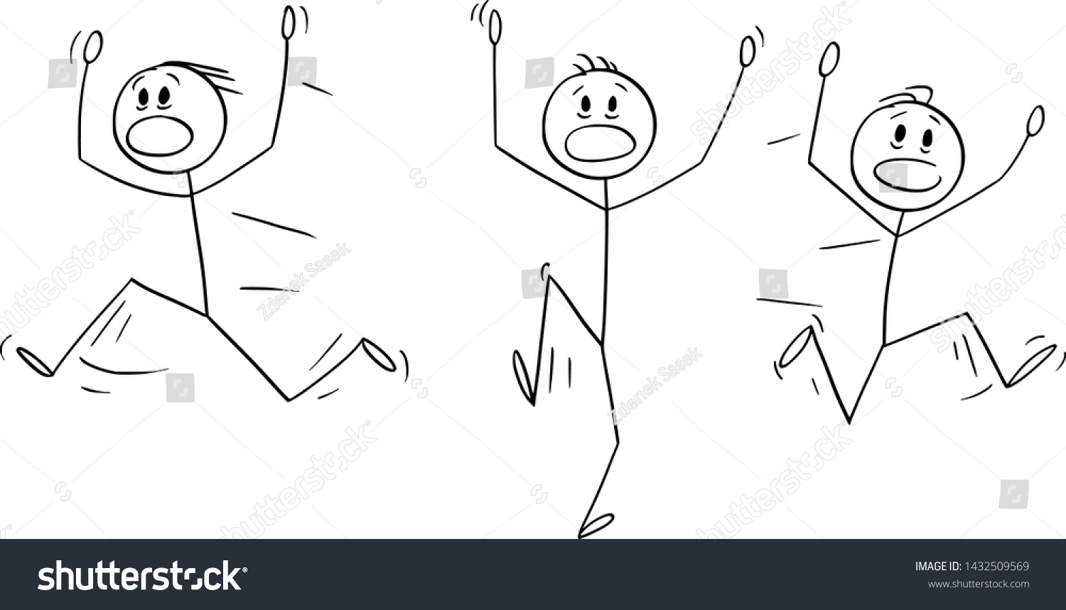 Vector Cartoon Stick Figure Drawing Conceptual Stock Vector (Royalty ...