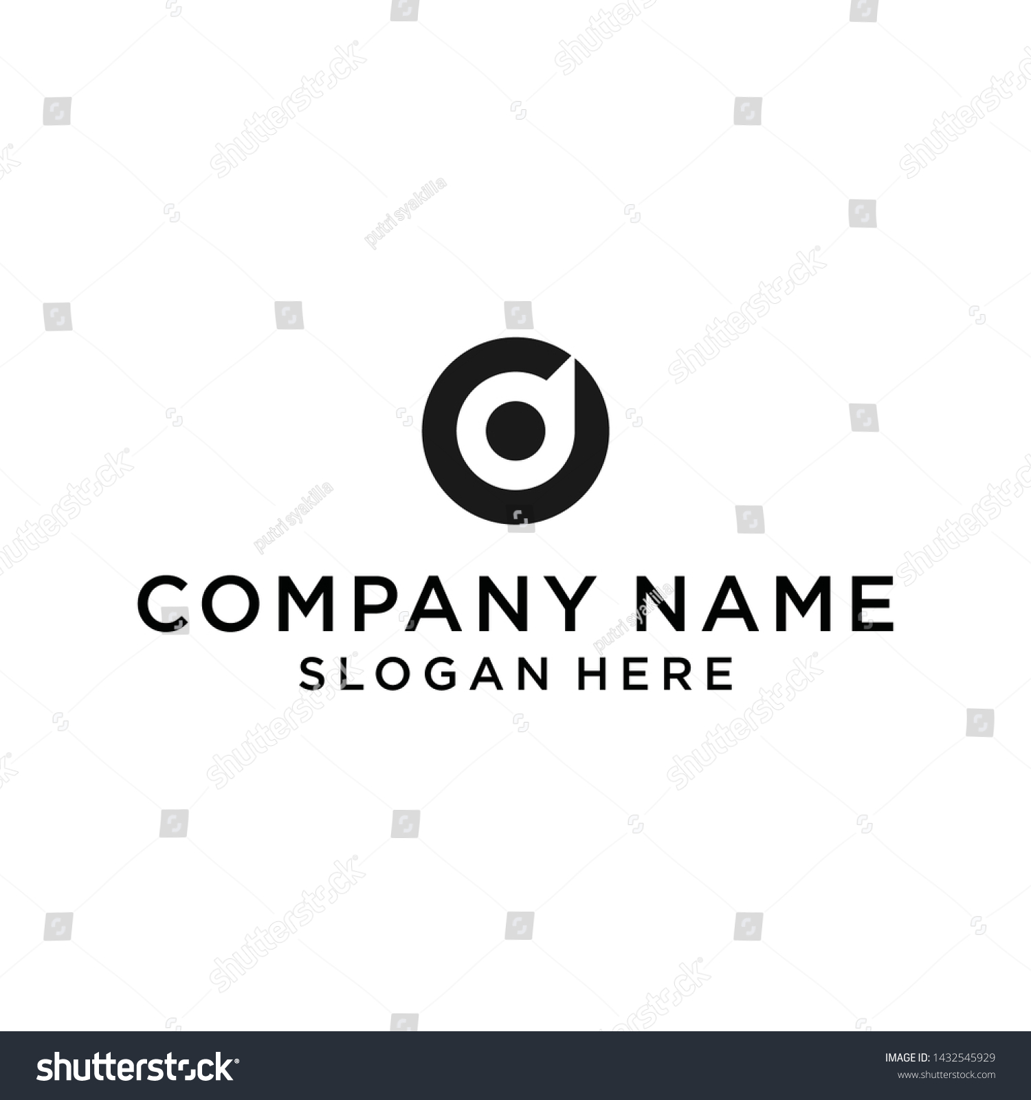 D Circle Logo D Logo Stock Vector Royalty Free Shutterstock