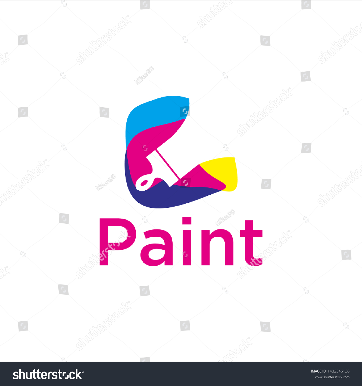 Paint Colour Fun Logo Design Stock Vector (Royalty Free) 1432546136 ...