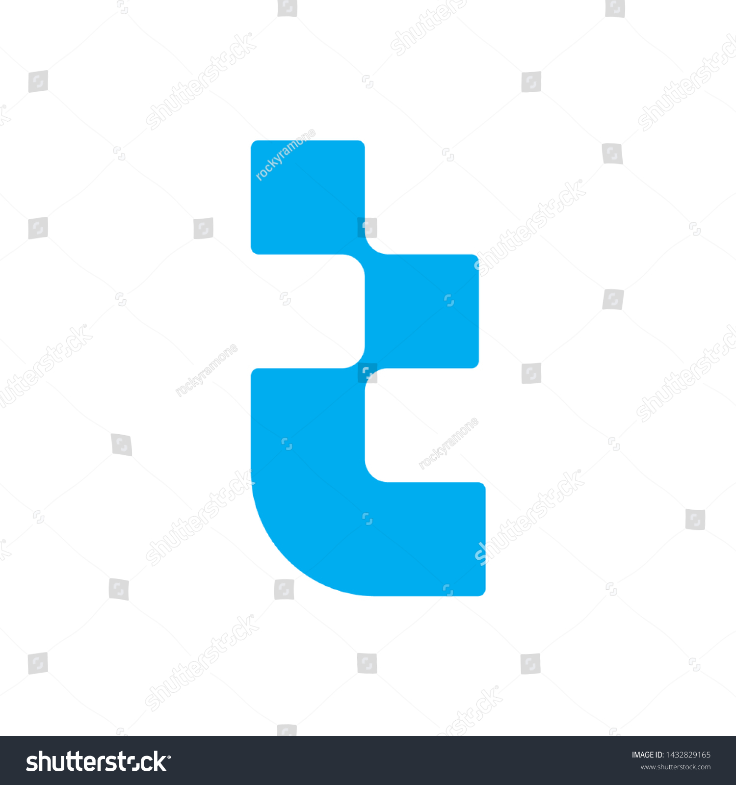 Monogram Letter T Square Pixel Business Stock Vector (Royalty Free ...