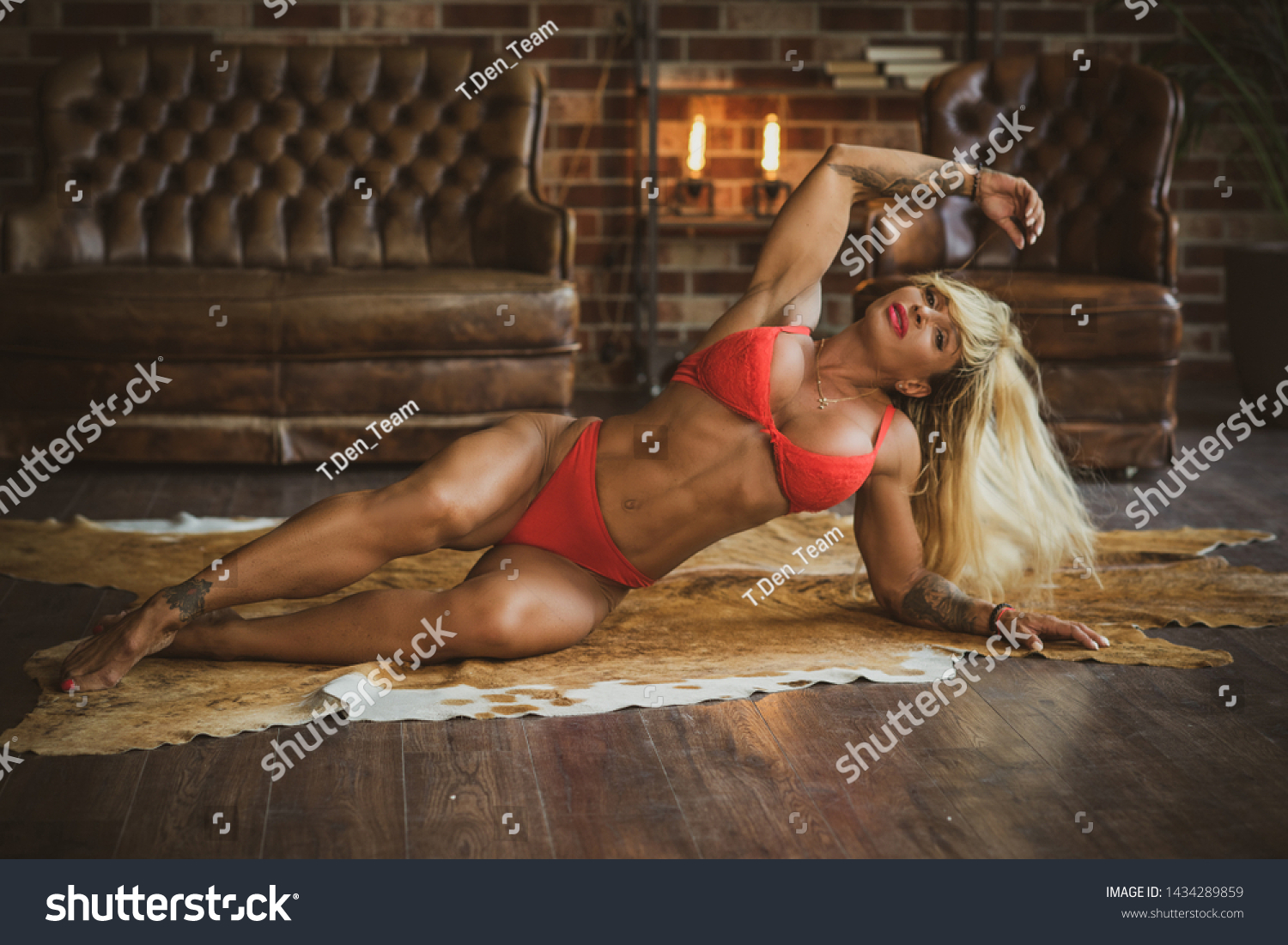 Mature Fit Athletic Woman Demonstrates Her Stock Photo Shutterstock