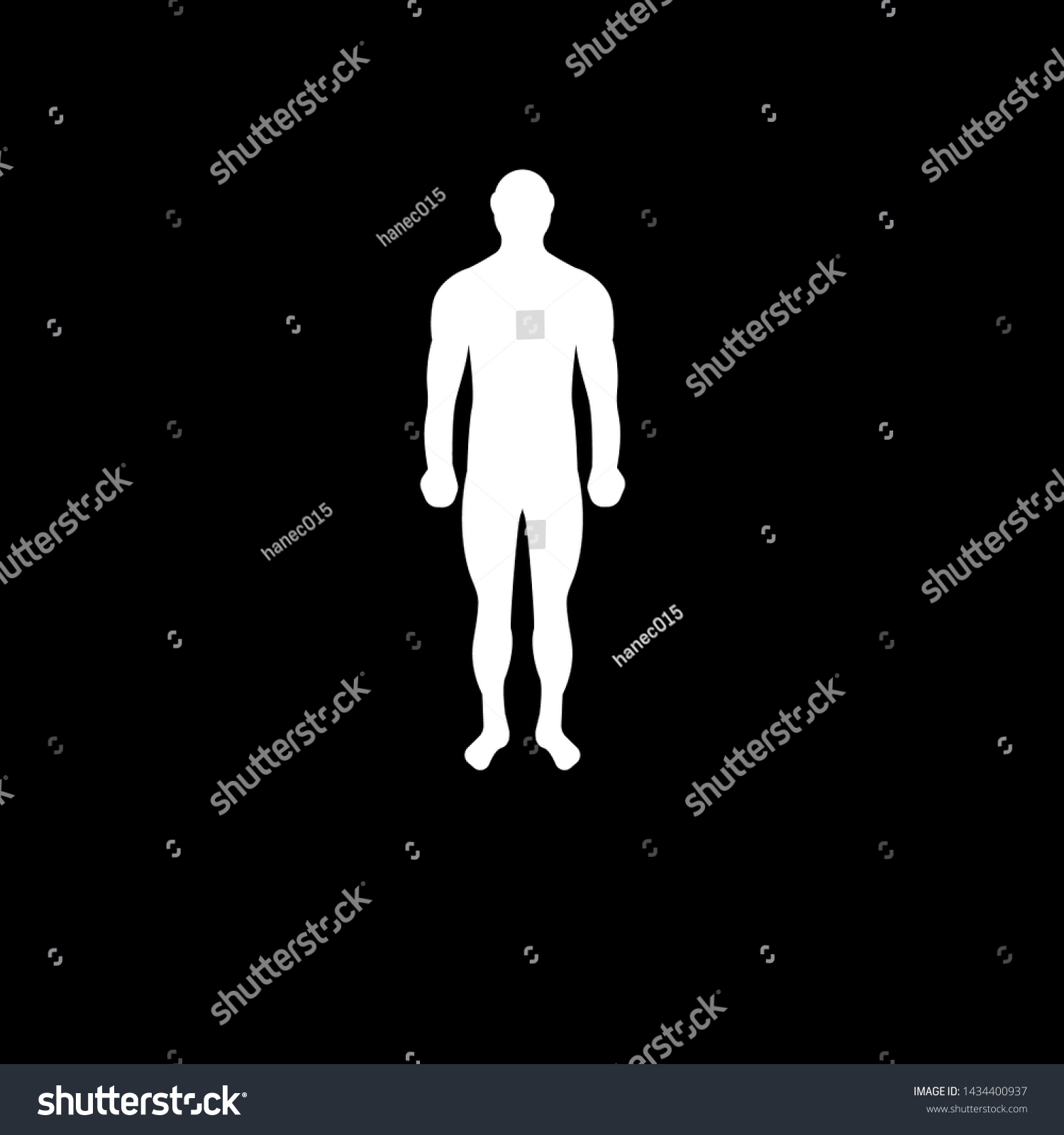 Human Body Silhouettehuman Iconbody Icon Be Stock Vector (Royalty Free ...