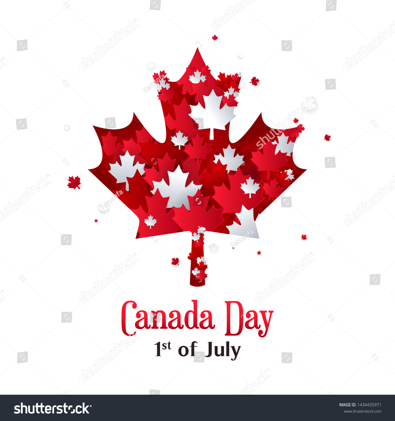 Canada Day Greeting Card Vector Illustration Stock Vector (Royalty Free ...