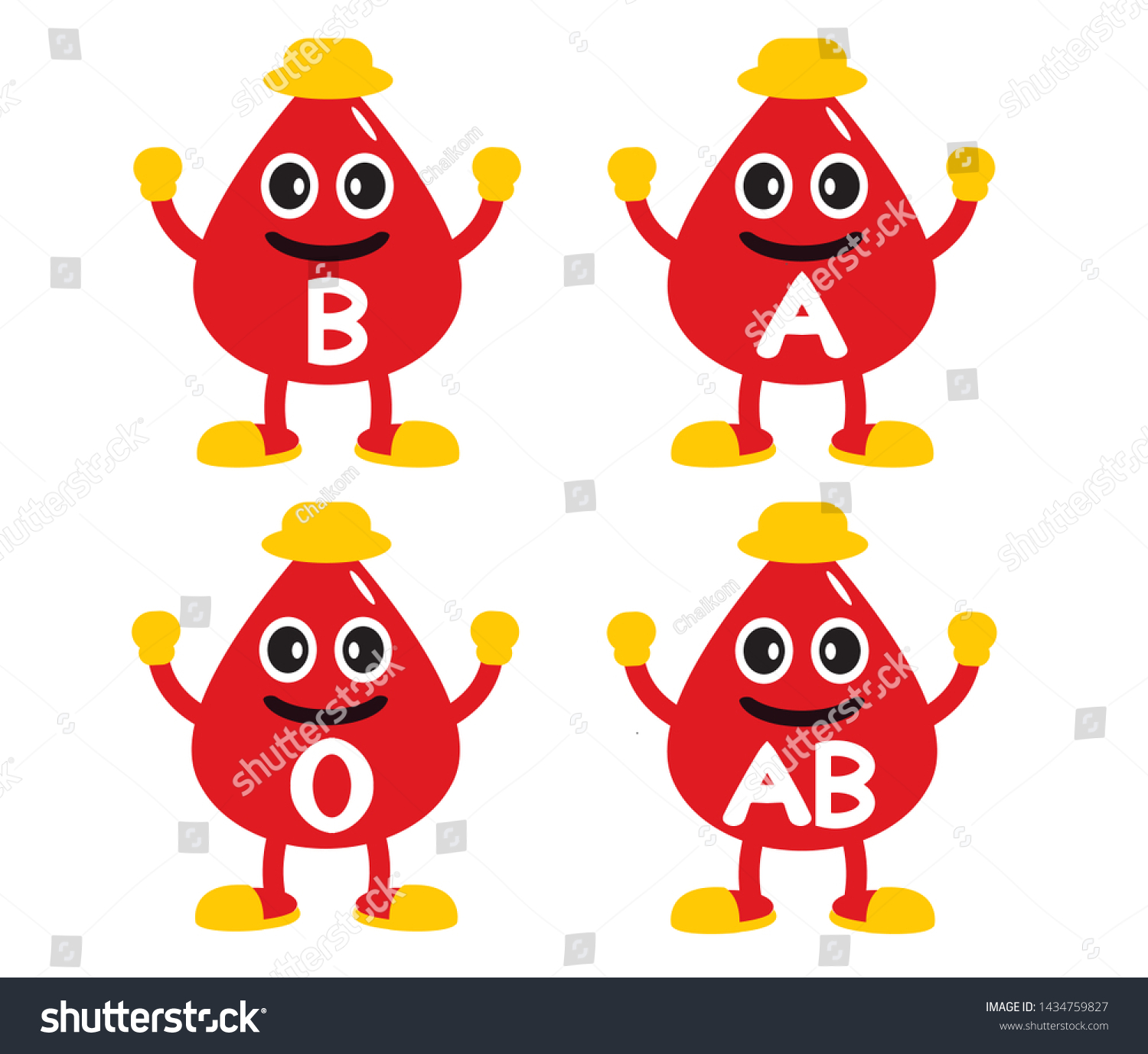 Blood Drops Different Blood Types Vector Stock Vector (Royalty Free ...