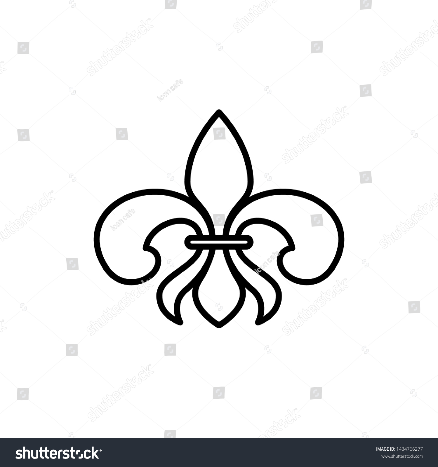 Fleur De Lis Icon Logo Symbol Stock Vector (Royalty Free) 1434766277 ...