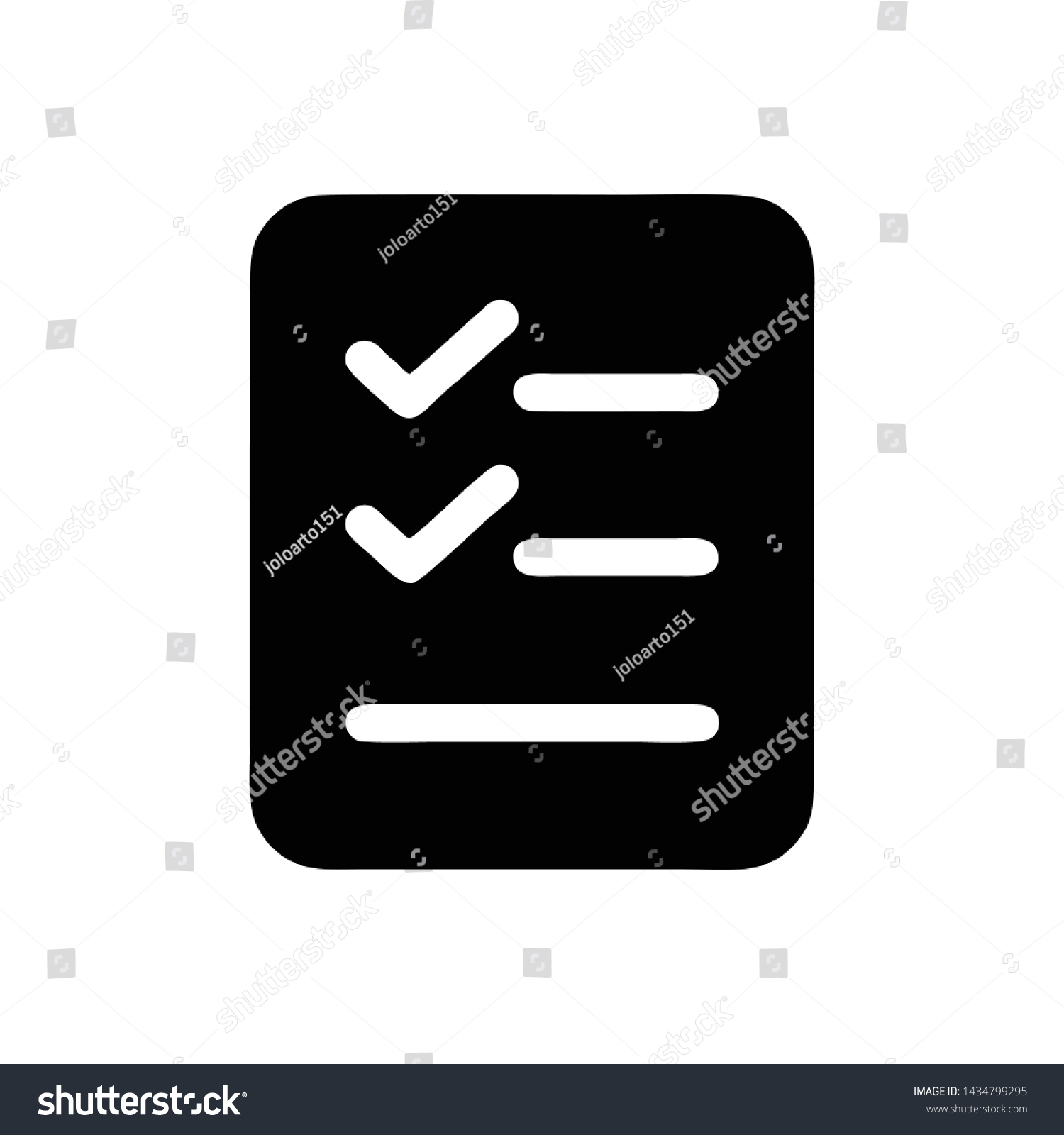 Checklist Icon Vector Logo Template Stock Vector (Royalty Free ...