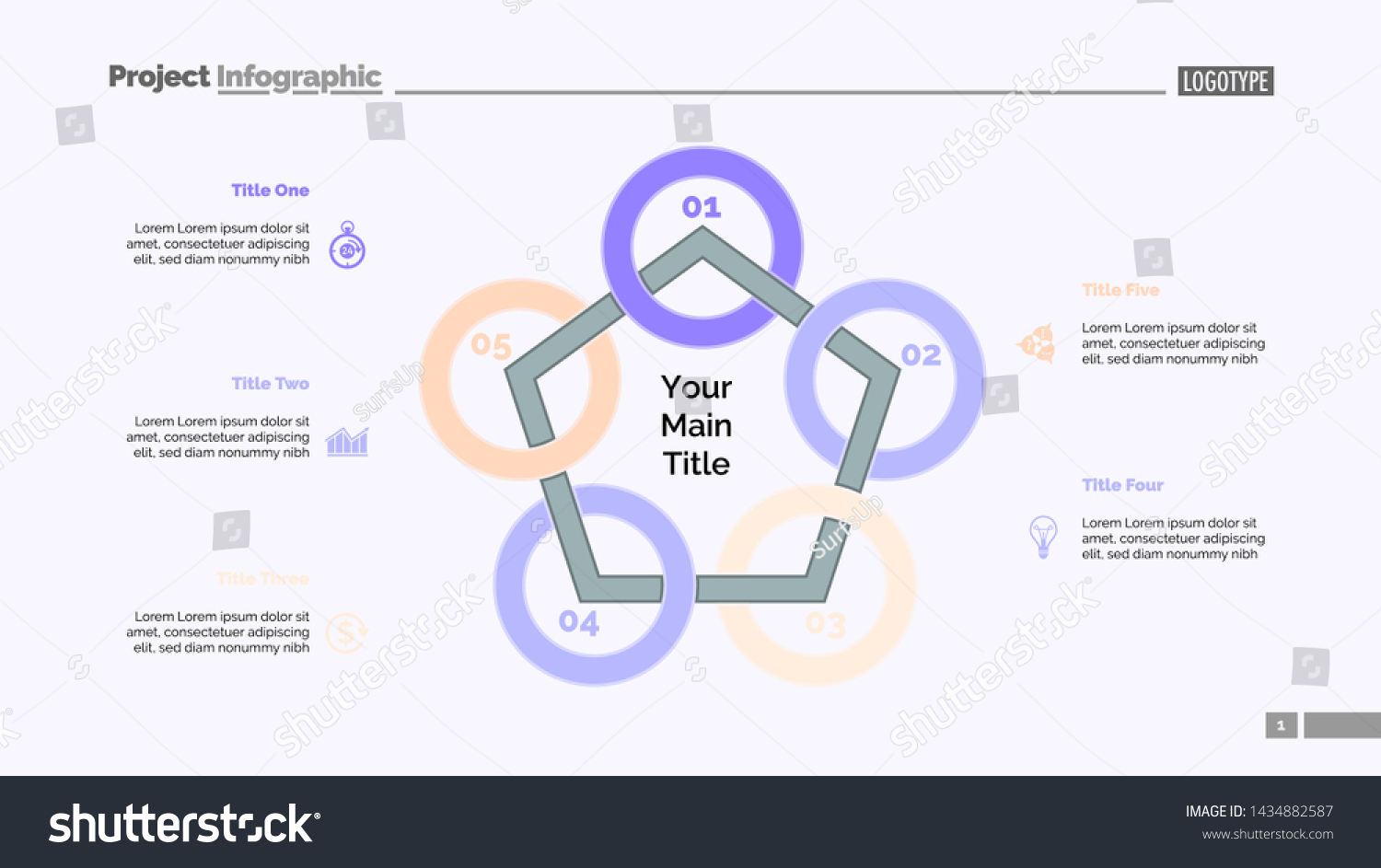 Pentagon Diagram Process Chart Cycle Graph Stock Vector Royalty Free 1434882587 Shutterstock 3752