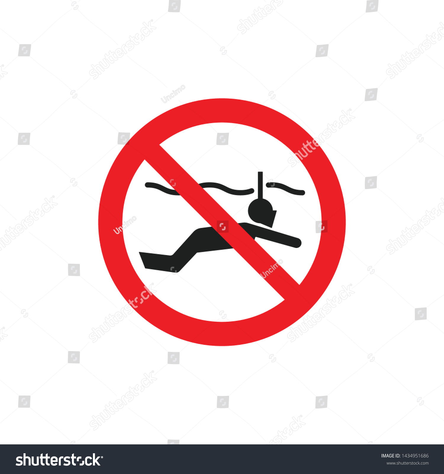 No Snorkeling Sign Vector Water Safety Stock Vector (Royalty Free ...