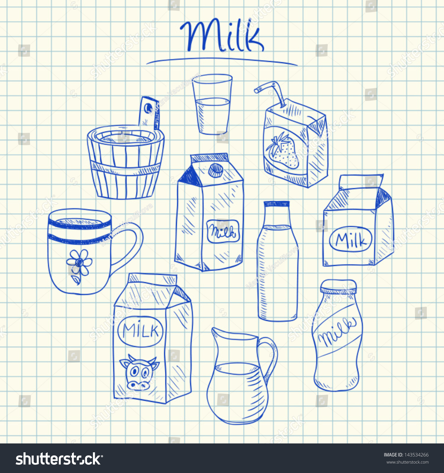 Молочные продукты рисунки по клеточкам