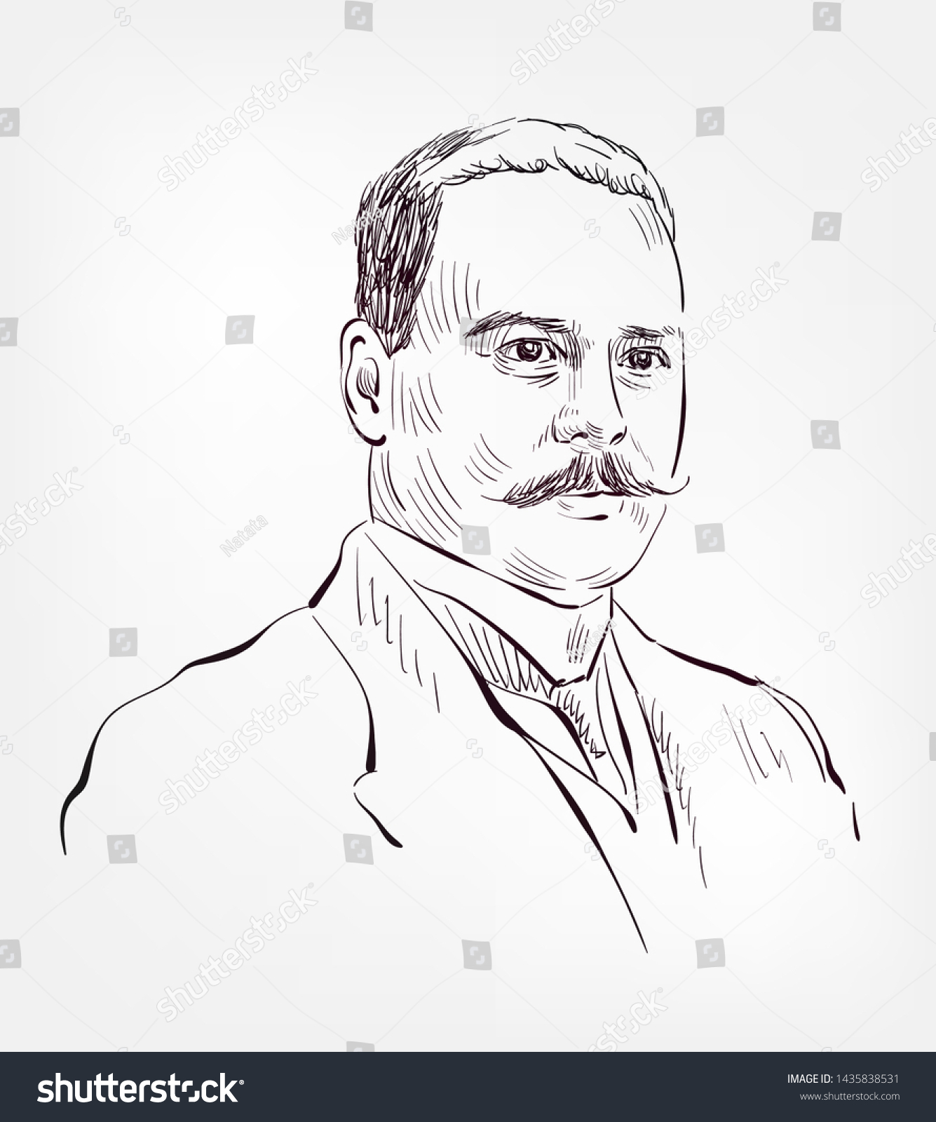 Ronald Ross Vector Sketch Portrait Illustration Stock Vector (Royalty ...