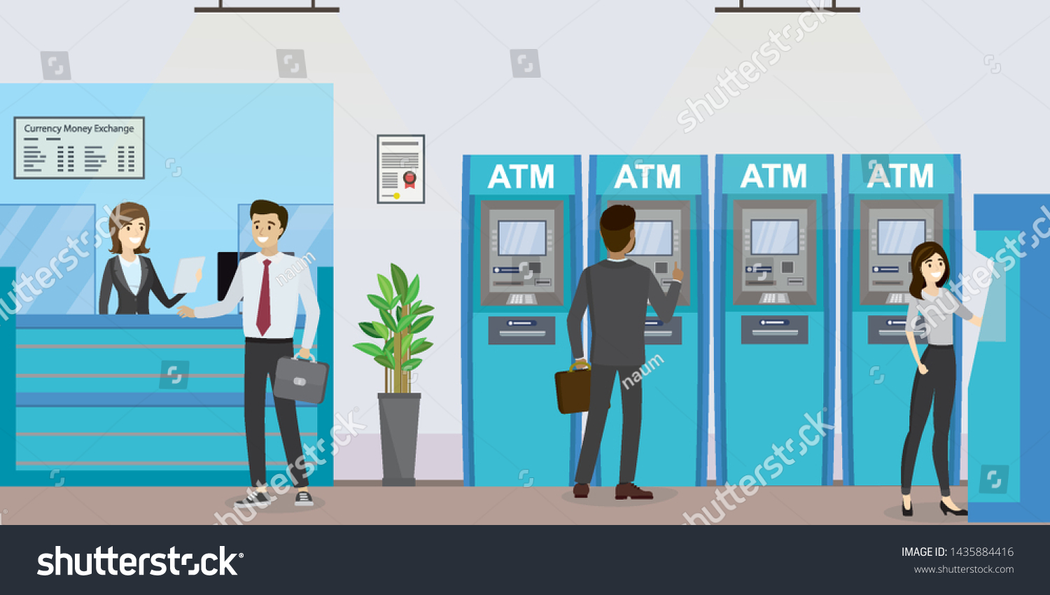 1,401 Bank Counter Cartoon Images, Stock Photos & Vectors | Shutterstock