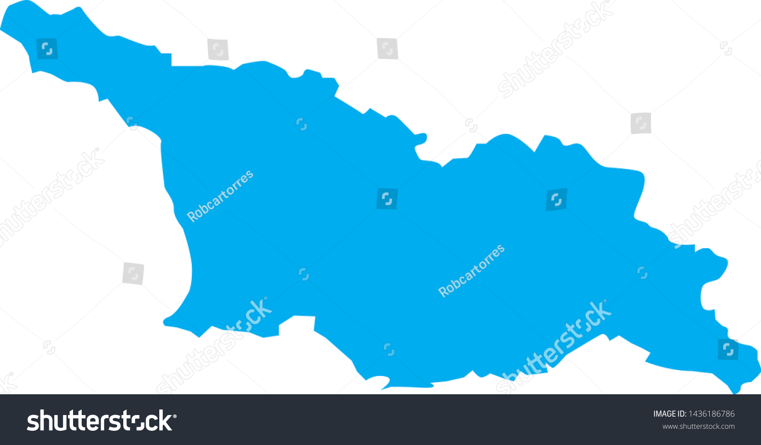 Political Map Georgia Country Stock Vector (Royalty Free) 1436186786 ...