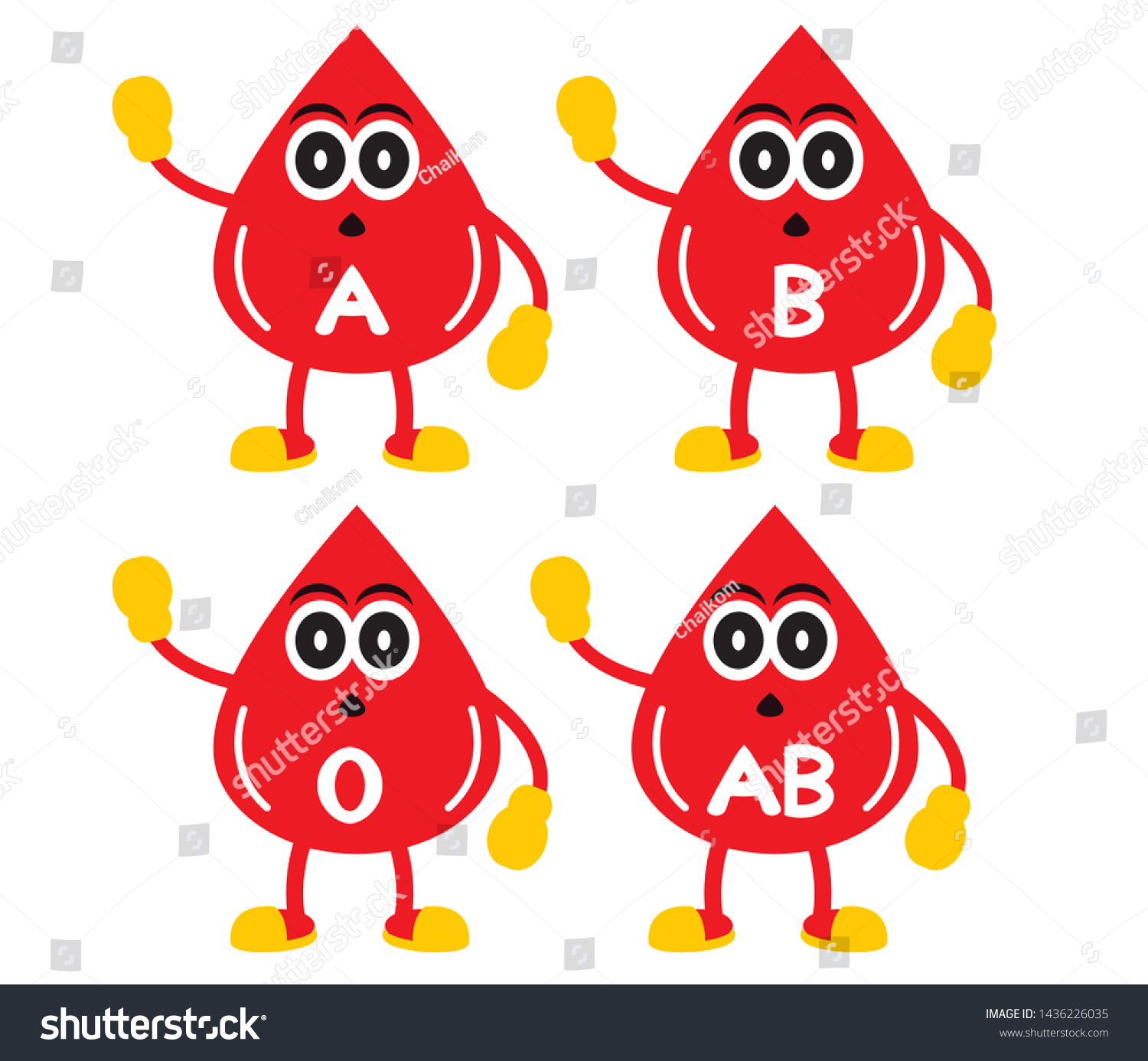 Blood Drops Different Blood Types Vector Stock Vector (Royalty Free ...