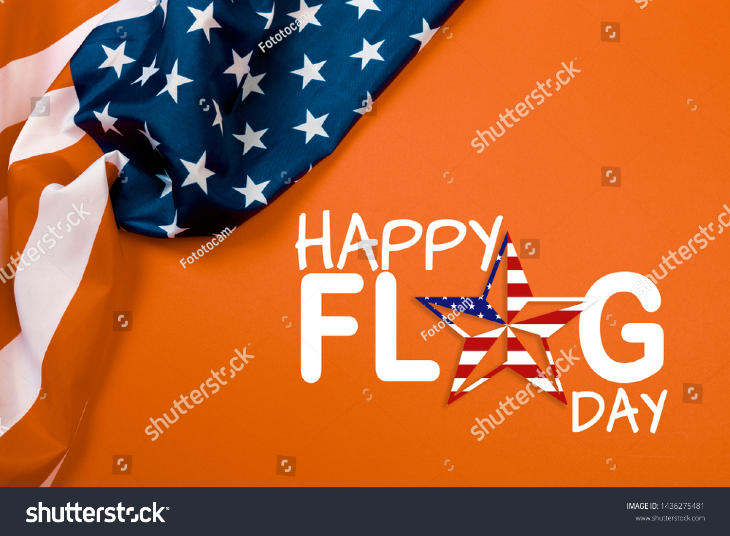 Happy American Flag Day Background Image Stock Photo 1436275481