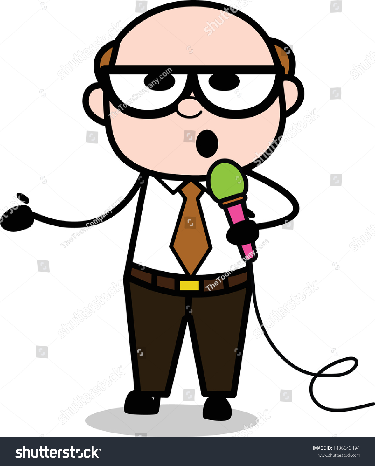 Giving Speech Retro Cartoon Father Old Stock Vector (Royalty Free ...