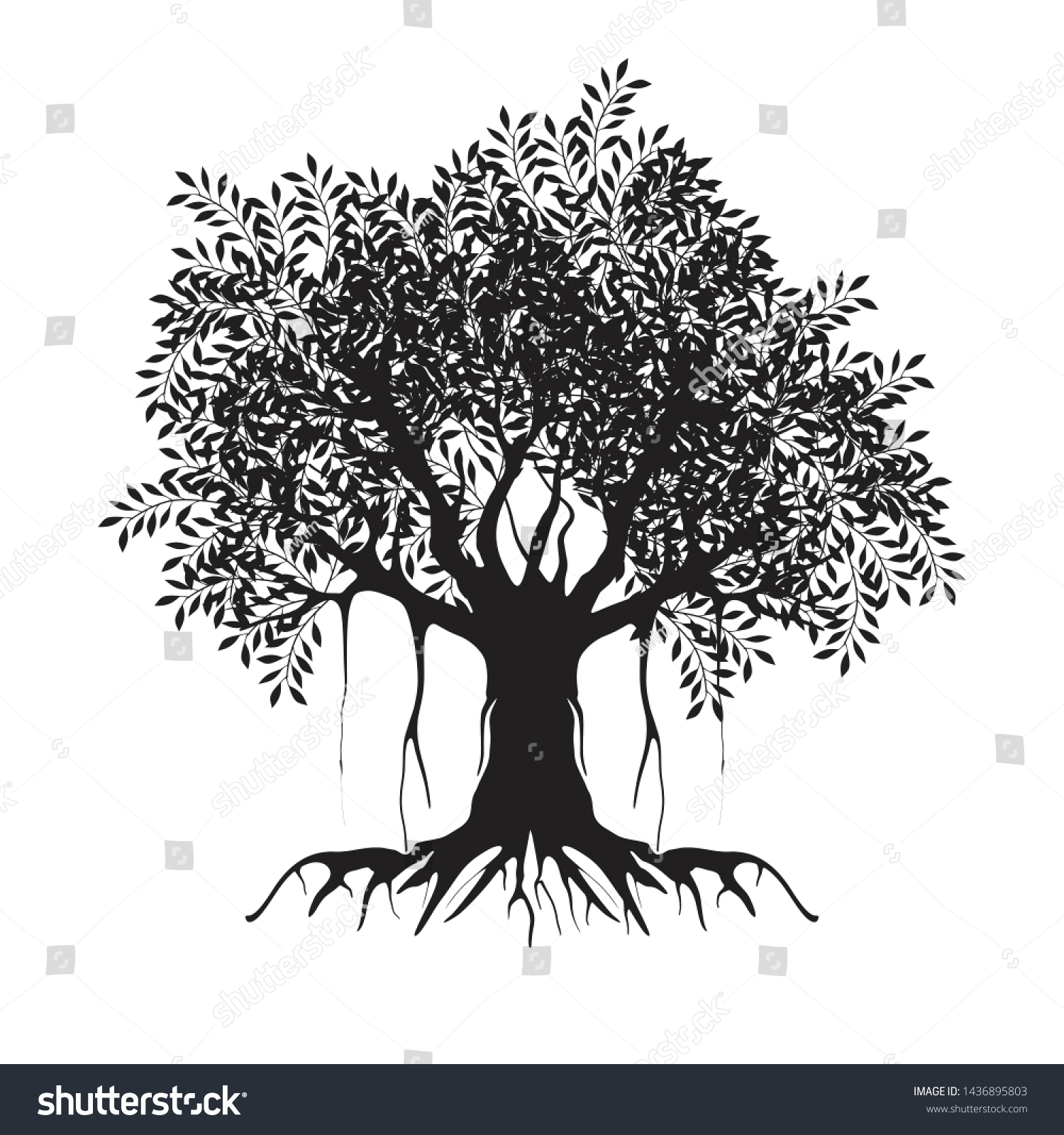 Abstract Tree Ancient Vector Illustration Stock Vector (royalty Free 