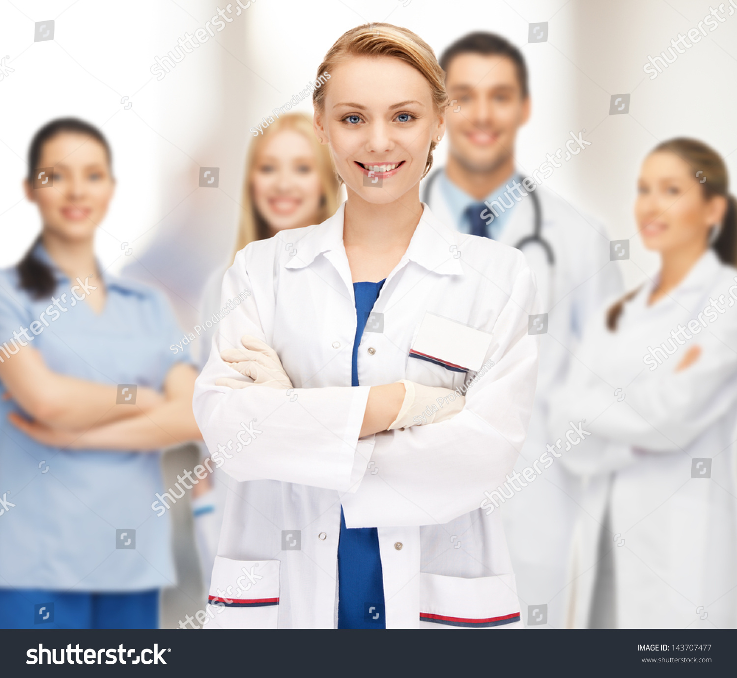 Bright Picture Attractive Female Doctor Stock Photo 143707477 ...