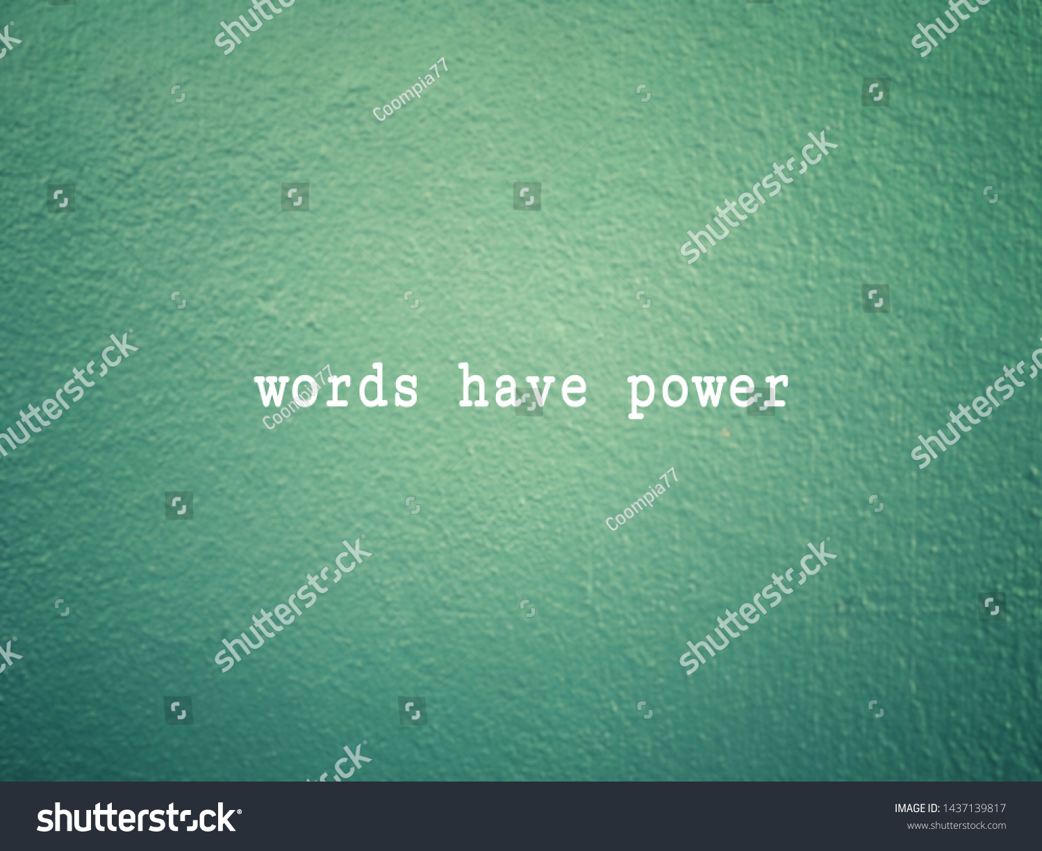 Motivational Inspirational Wording Words Have Power Stock Photo
