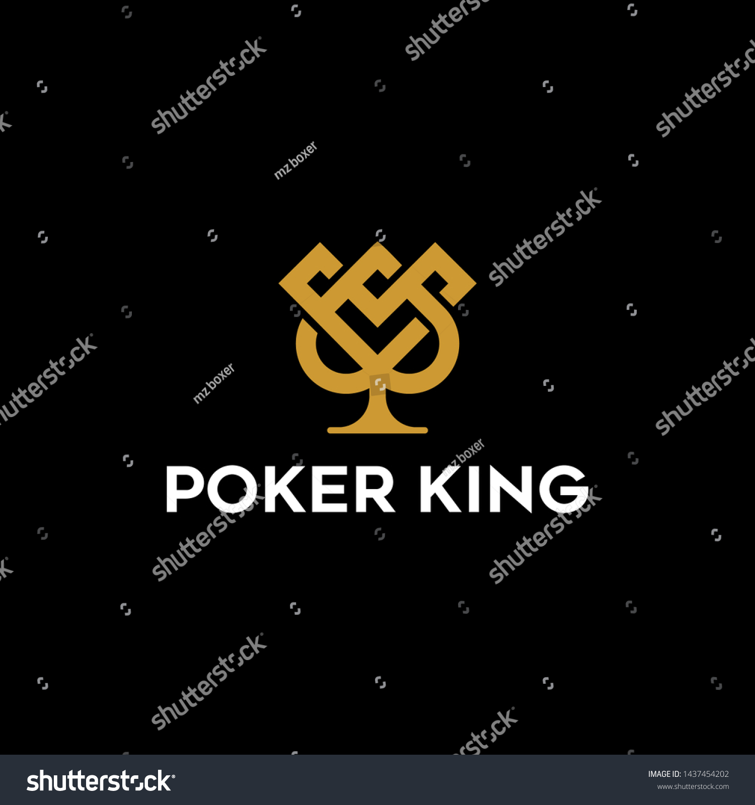 Crown Ace Spades Design Poker Logo Stock Vector (Royalty Free ...