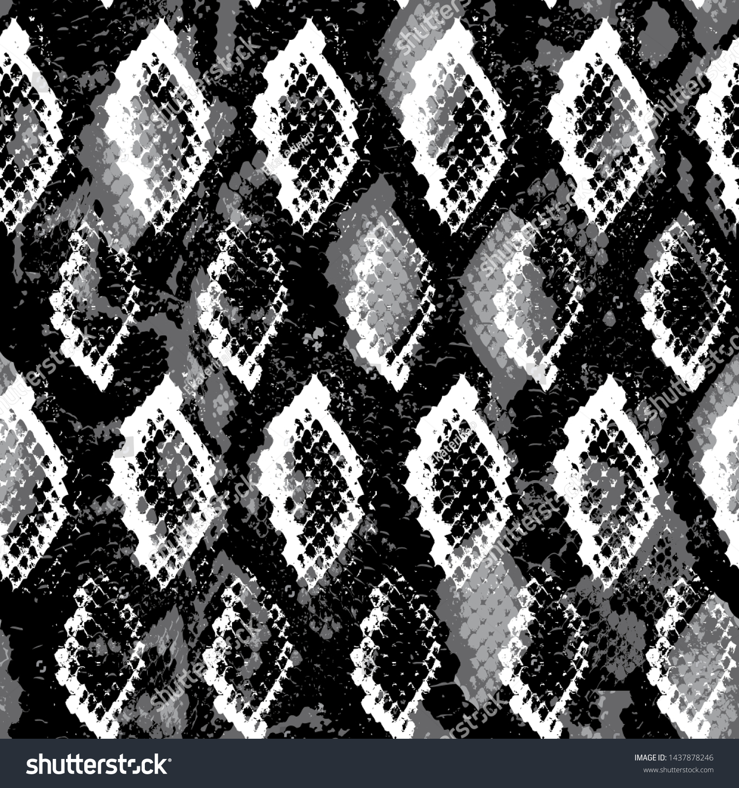 Snake Skin Scales Texture Seamless Pattern Stock Vector (Royalty Free ...