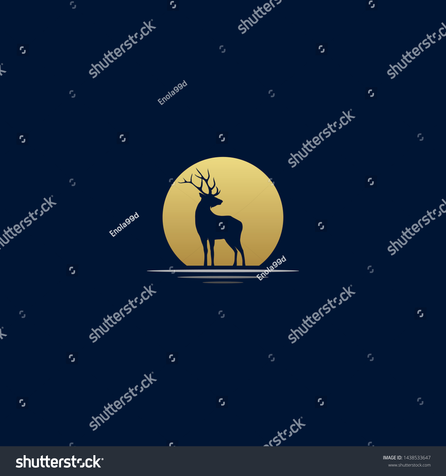 Exotic Sunset Deer Buck Stag Silhouette Stock Vector Royalty Free 1438533647 Shutterstock 2950