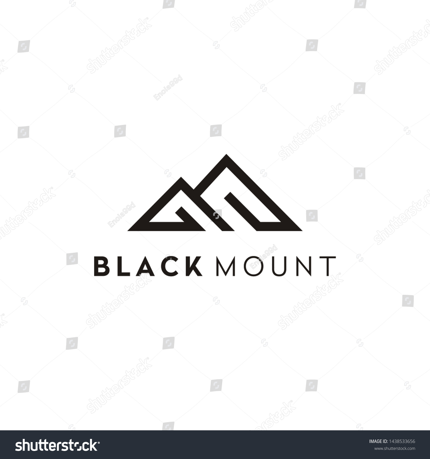 Modern Outline Mountain Logo Letter B Stock Vector (Royalty Free ...