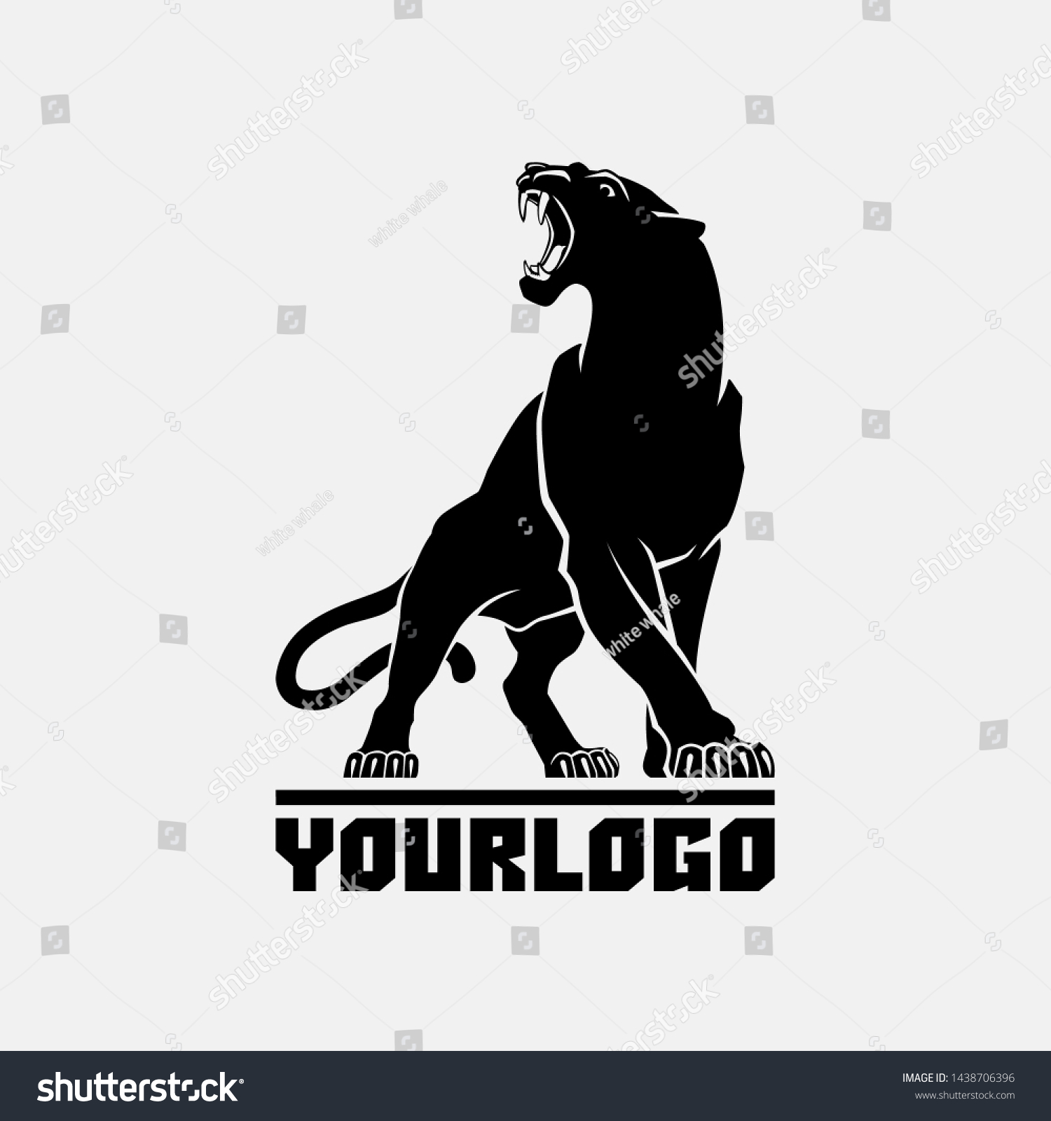 Black Panther Logo Sign Emblem Silhouette Stock Vector (Royalty Free ...