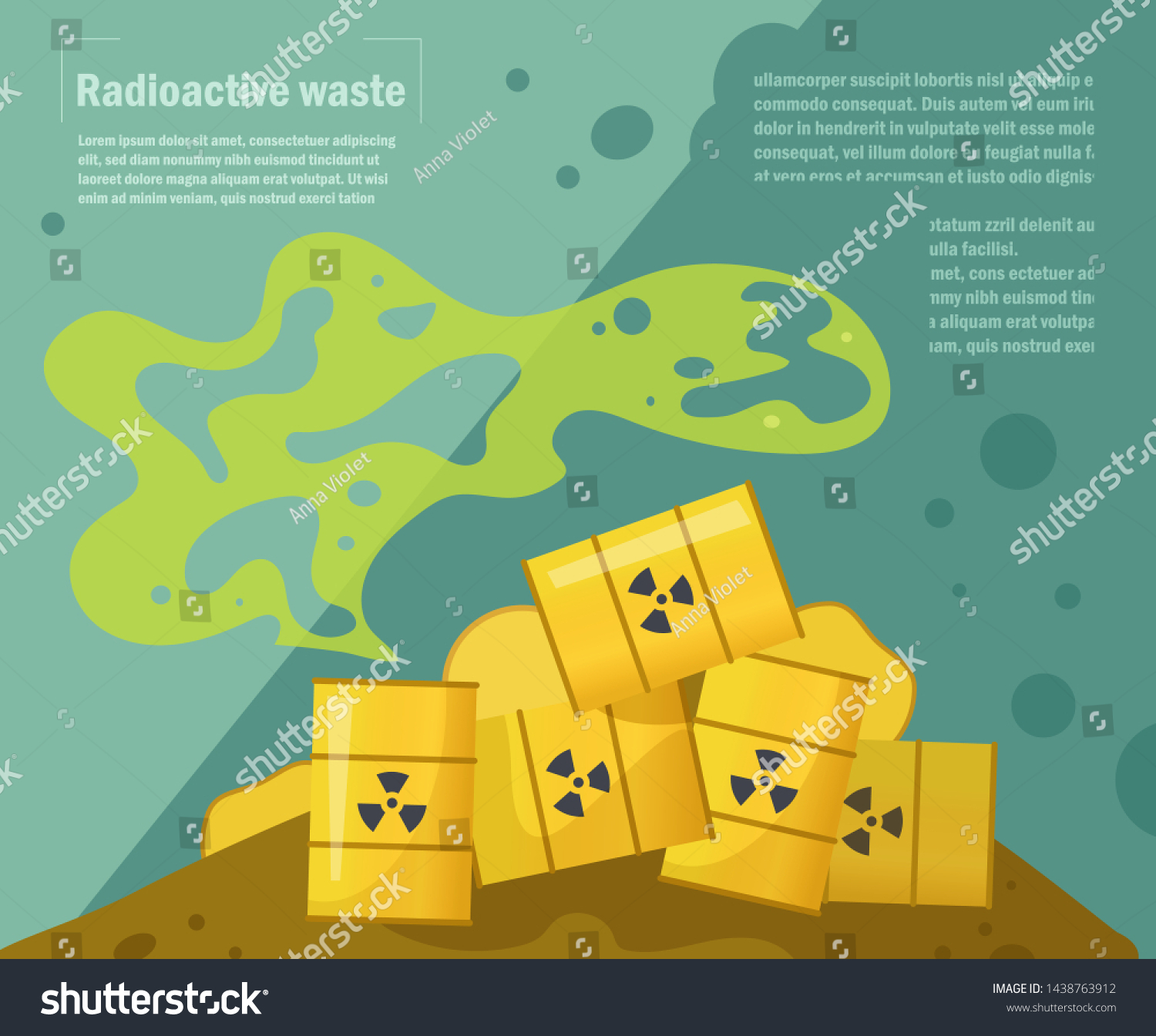 Toxic Radioactive Waste Barrel Vector Cartoon Stock Vector (Royalty ...