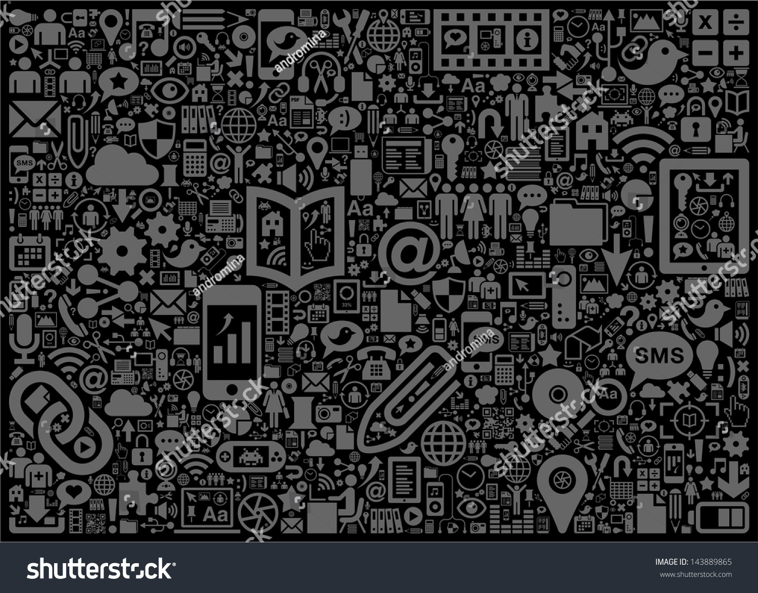 Social Media Background Stock Vector (royalty Free) 143889865 