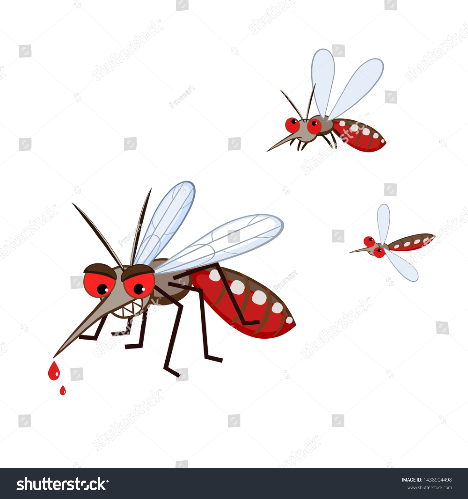 Cartoon Mosquito Aedes Aegypti Vector Stock Vector (Royalty Free ...