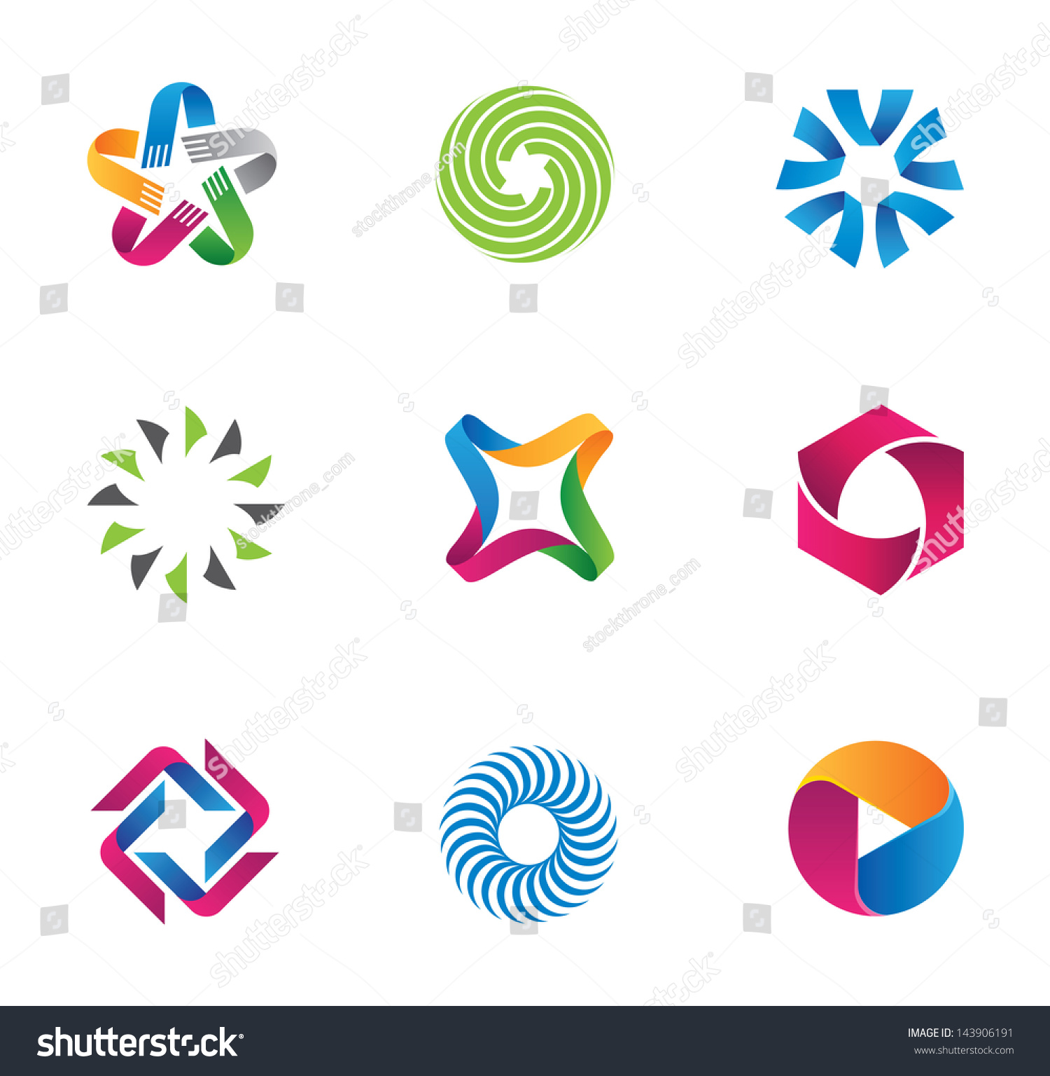 Cool Colorful Symbol Stock Vector (Royalty Free) 143906191 | Shutterstock