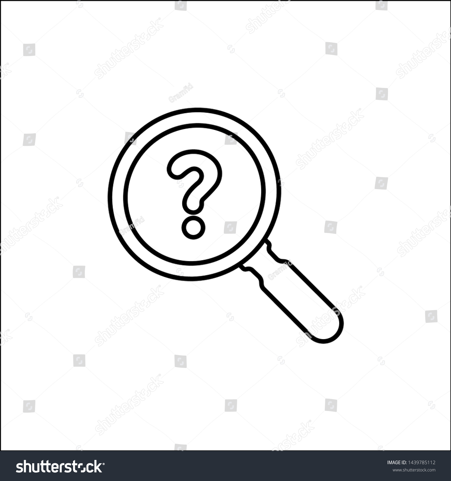 Search Icon Magnifying Glass Icon Question Stock Vector (Royalty Free ...