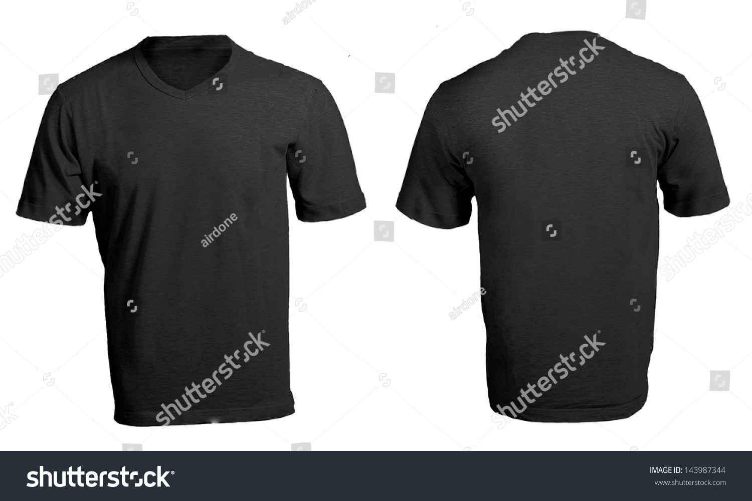 Black Males Vneck Shirt Template Stock Photo 143987344 | Shutterstock