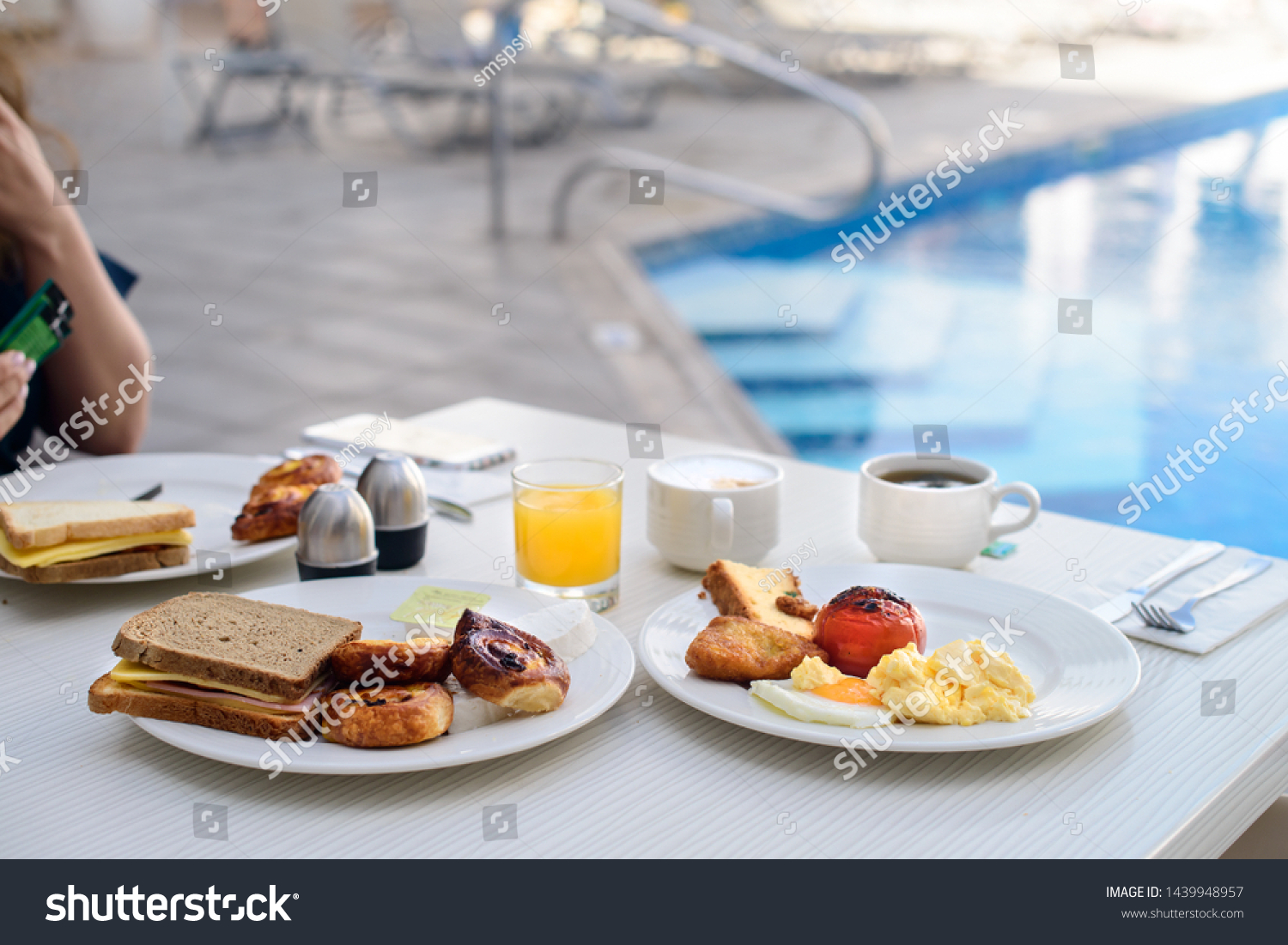 probability Electrician Mug Table Set Continental Breakfast Breakfast Hotel Stock Photo 1439948957 |  Shutterstock