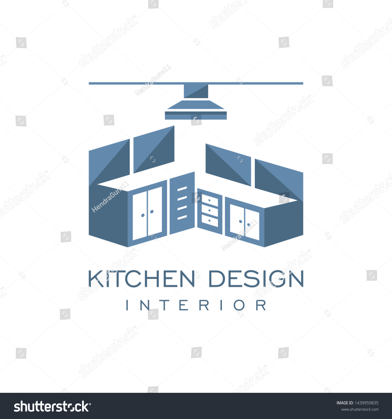 Cabinet Furniture Kitchen Set Interior Graphic Stock Vector (Royalty ...